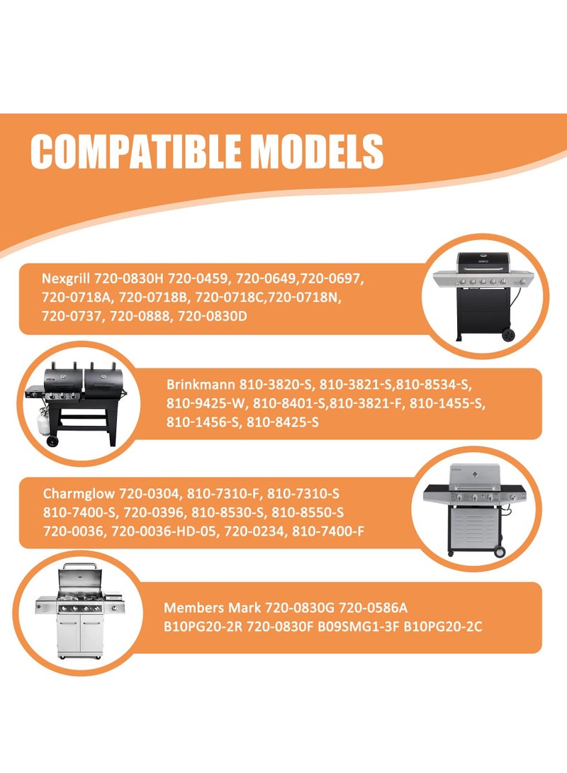 Excefore مستبدل مقياس حرارة الشواء العالمي، عبوة 2 مقياس حرارة الشواء - مقياس حرارة بيضاوي دقيق لنكسر Grill و Grill Master و Charmglow وأكثر - مؤشر حرارة مثالي للاستبدال - Image 3