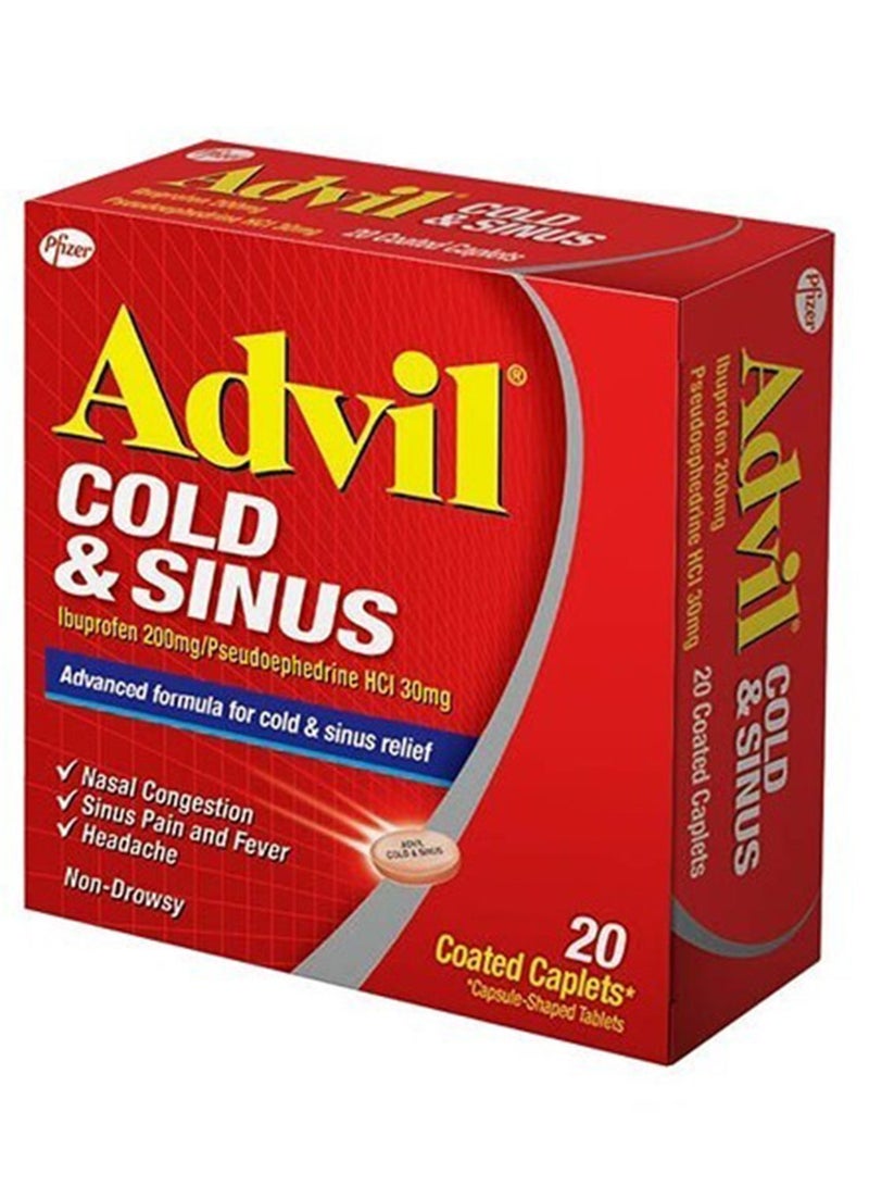 Advil أقراص البرد والجيوب الأنفية 20 حبة