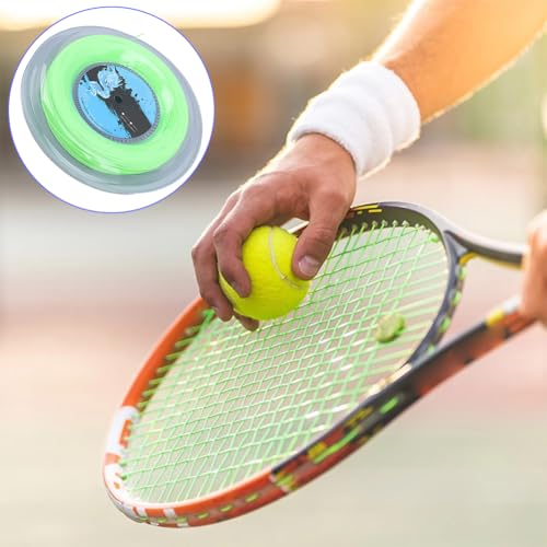 Leopacat Tennis String String Set and 200m Reel Polyester High Elastic Racket 200M for Training Fluorescent Green with Optimal Control Softness Power Enhances Performance - Image 3