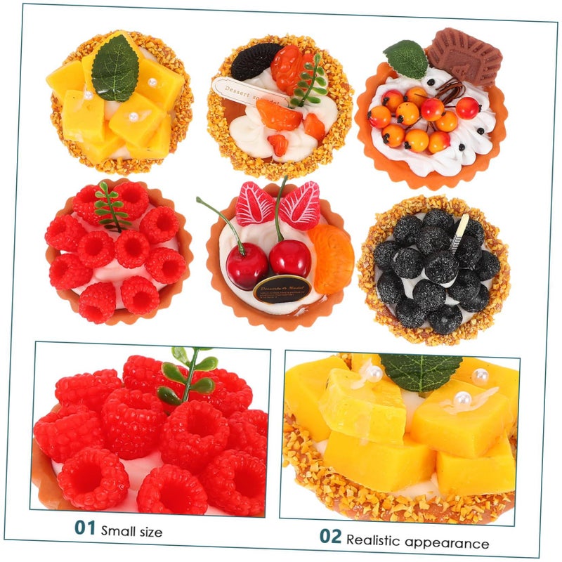 UPKOCH 6pcs Realistic Faux Cake Models Artificial Dessert Display Photography Props Party Decor Home Decor Assorted Styles Intricate Detailing - Image 4