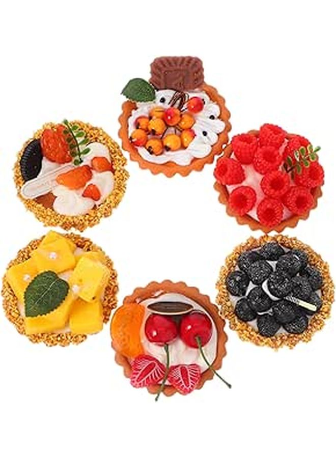UPKOCH 6pcs Realistic Faux Cake Models Artificial Dessert Display Photography Props Party Decor Home Decor Assorted Styles Intricate Detailing - Image 1