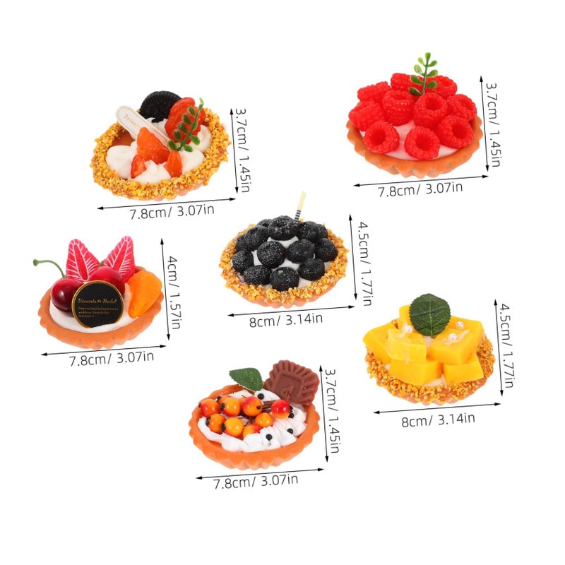 UPKOCH 6pcs Realistic Faux Cake Models Artificial Dessert Display Photography Props Party Decor Home Decor Assorted Styles Intricate Detailing - Image 3