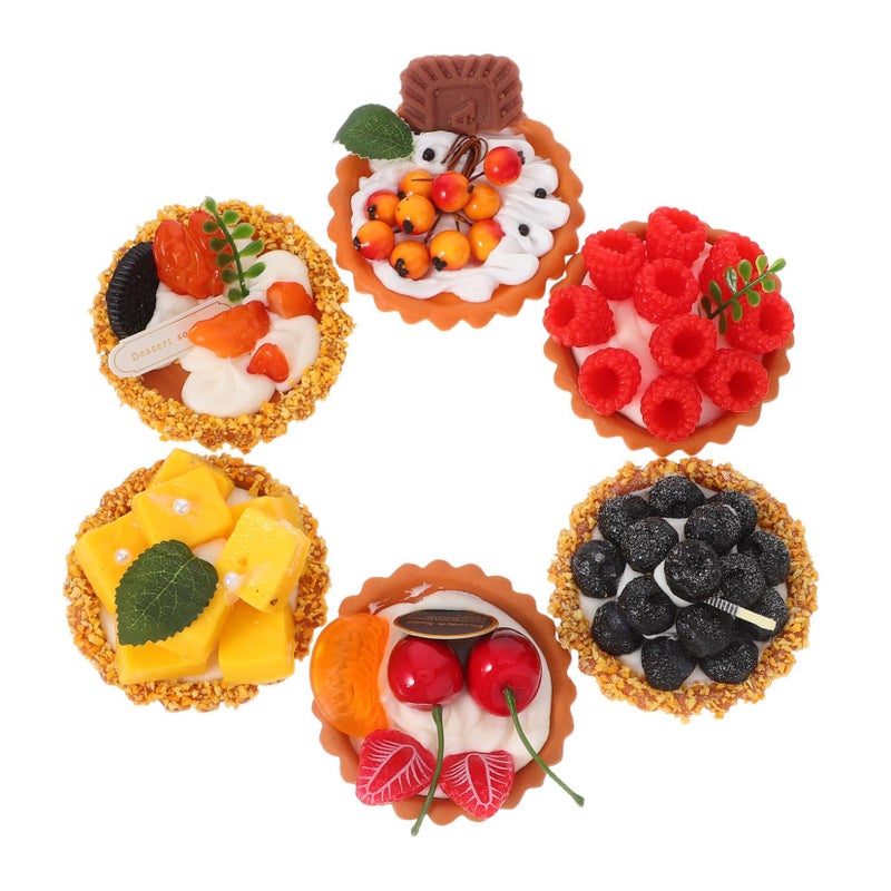 UPKOCH 6pcs Realistic Faux Cake Models Artificial Dessert Display Photography Props Party Decor Home Decor Assorted Styles Intricate Detailing - Image 2