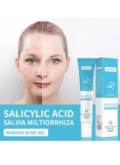 MOOYAM Salicylic Acid Acne Gel 12H Results Soothing Acti Redness Acne Cream Repair Damaged Skin Oil Control Tighten Pores Moisturizing Hydrating Acne Treatment Cream 20g  - Image 4