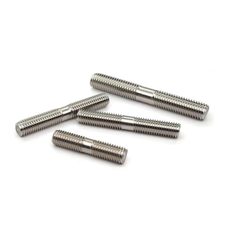 M4x55 10pcs 304 A2 Stainless Steel Double Ended Threaded Rods Headless Stud Bolts - Image 1