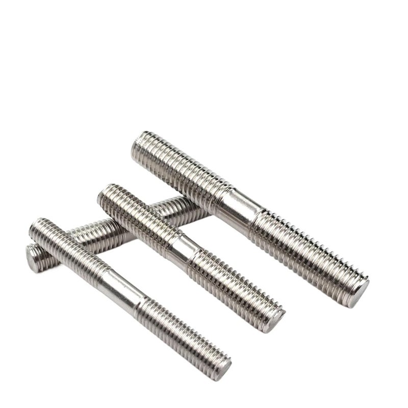 M4x55 10pcs 304 A2 Stainless Steel Double Ended Threaded Rods Headless Stud Bolts - Image 3