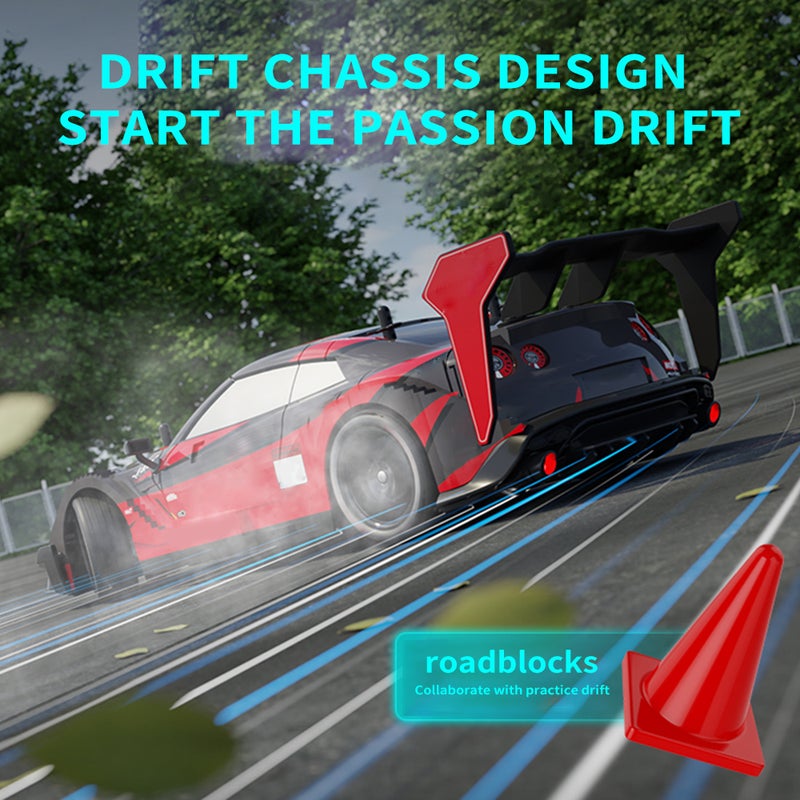 Remote Control Car Racing Drifting Car 40km/h 4WD High Speed Racing Car Kids Gift RTR with 2 Battery - Image 4