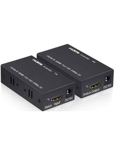 XLT HDMI Extender, DDS-DUDES 196ft/60m HDMI Ethernet Extender to RJ45 1080P HDMI Ethernet Adapter Network Repeaters (Tx + Rx) Over by Cat6 Cat7 Cable for HDTV DVD Player PS3 PS4 Laptop etc