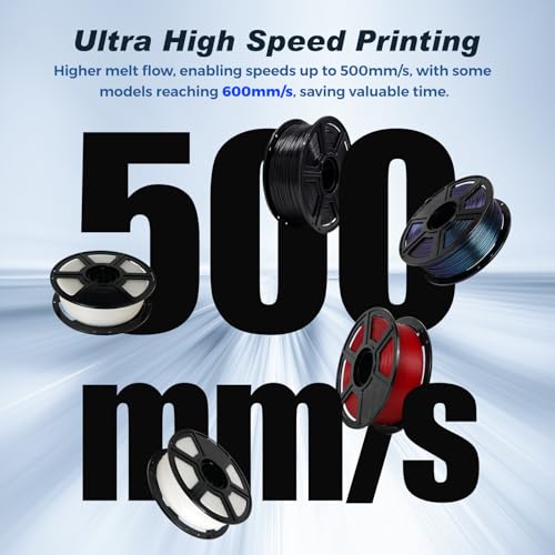 FLASHFORGE Rapid PLA Filament 1.75mm +/- 0.02mm Abyssal Red, Max 500mm/s High Speed Printing, 3D Printer Filament 1kg(2.2lbs), Changing Colors with Light, Perfectly Hide The Layer Line - Image 3
