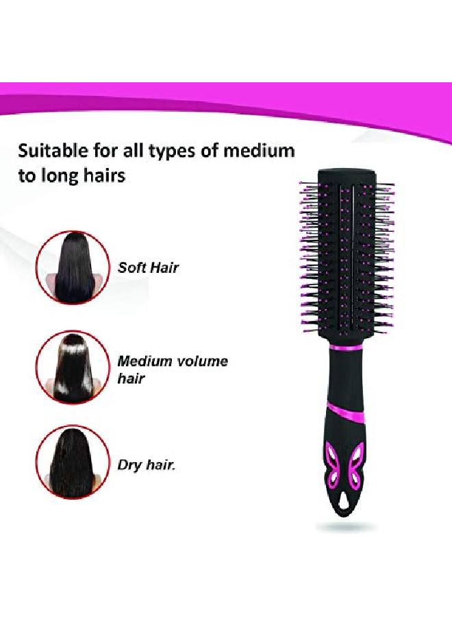 AGARO Delight Round Hair Brush For Adding Quick Curls And Column In The Hair Pink - Image 5