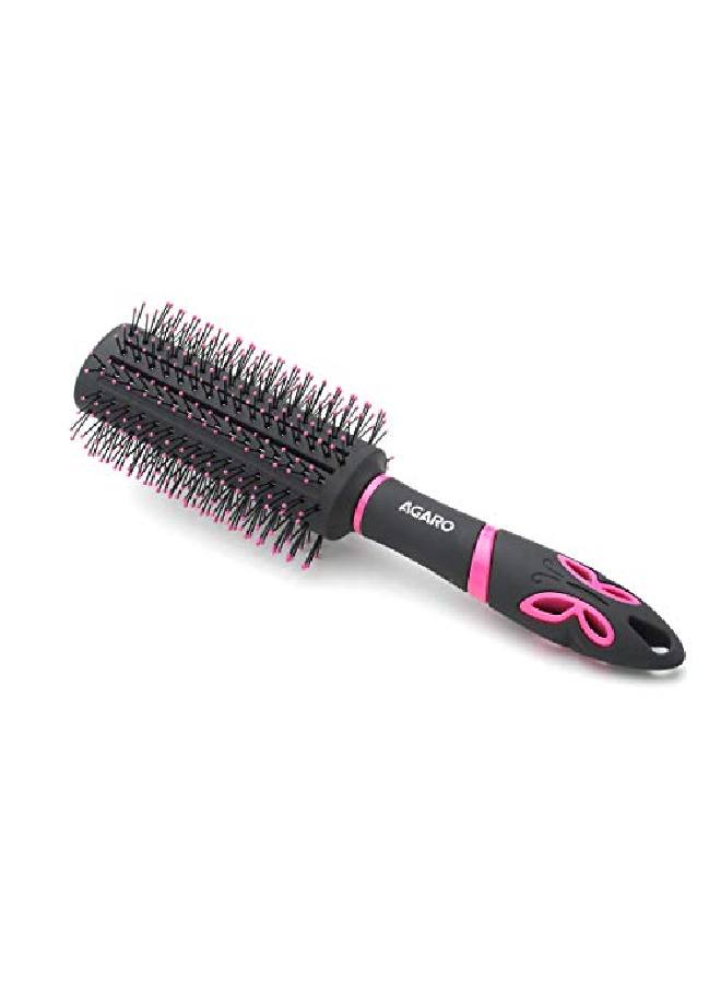 AGARO Delight Round Hair Brush For Adding Quick Curls And Column In The Hair Pink - Image 3