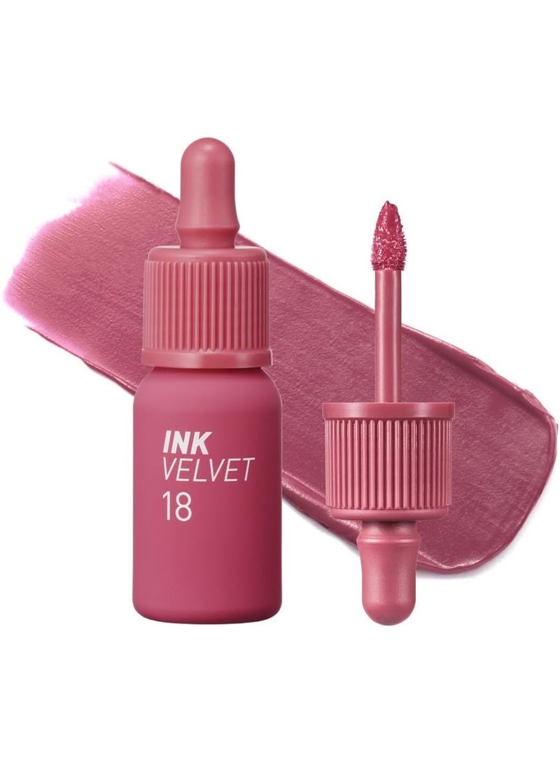 Peripera Rosy Nude Duo | Ink Velvet Lip Tint Bundle (17 Rosy Nude + 18 Star Plum Pink) - Image 2