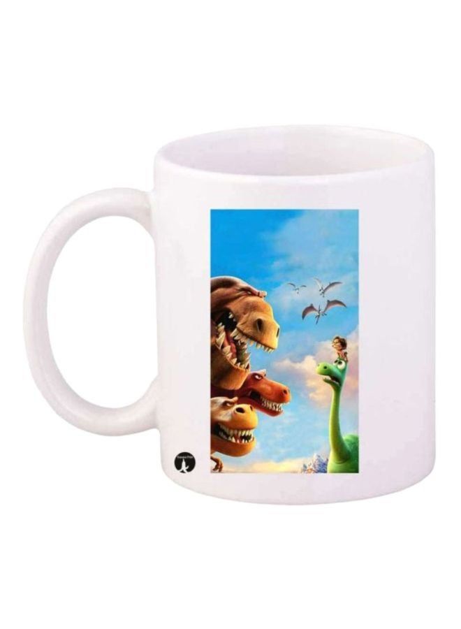 RKN The Good Dinosaur Printed Coffee Mug White/Brown/Blue - Image 1