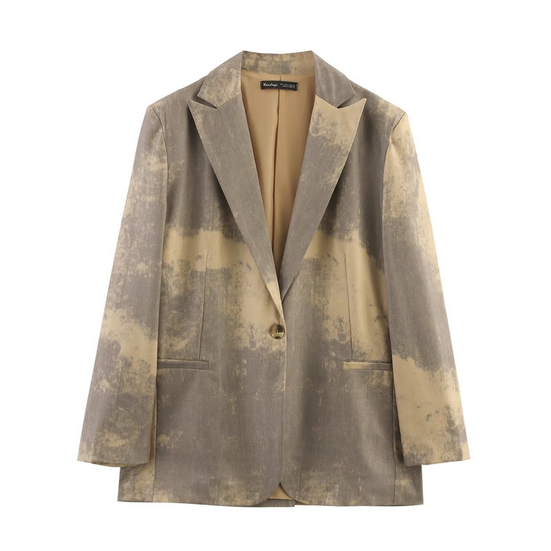 Clothing Popular Fashion Casual Printed Minimalist Suit Jacket - Image 1