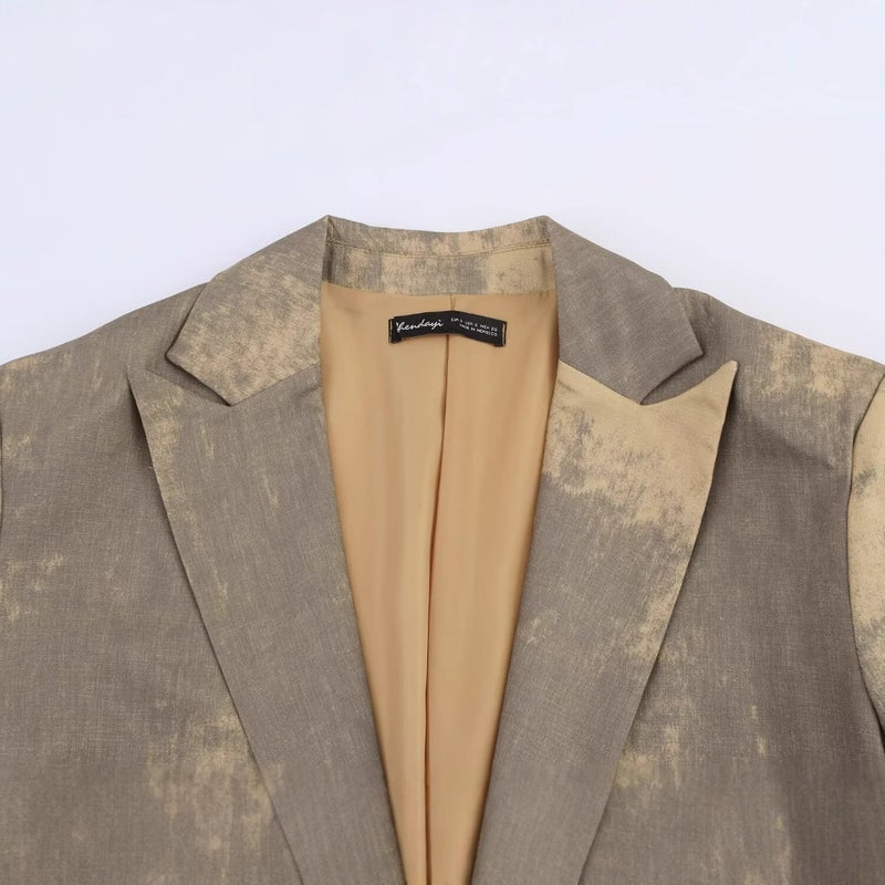 Clothing Popular Fashion Casual Printed Minimalist Suit Jacket - Image 4