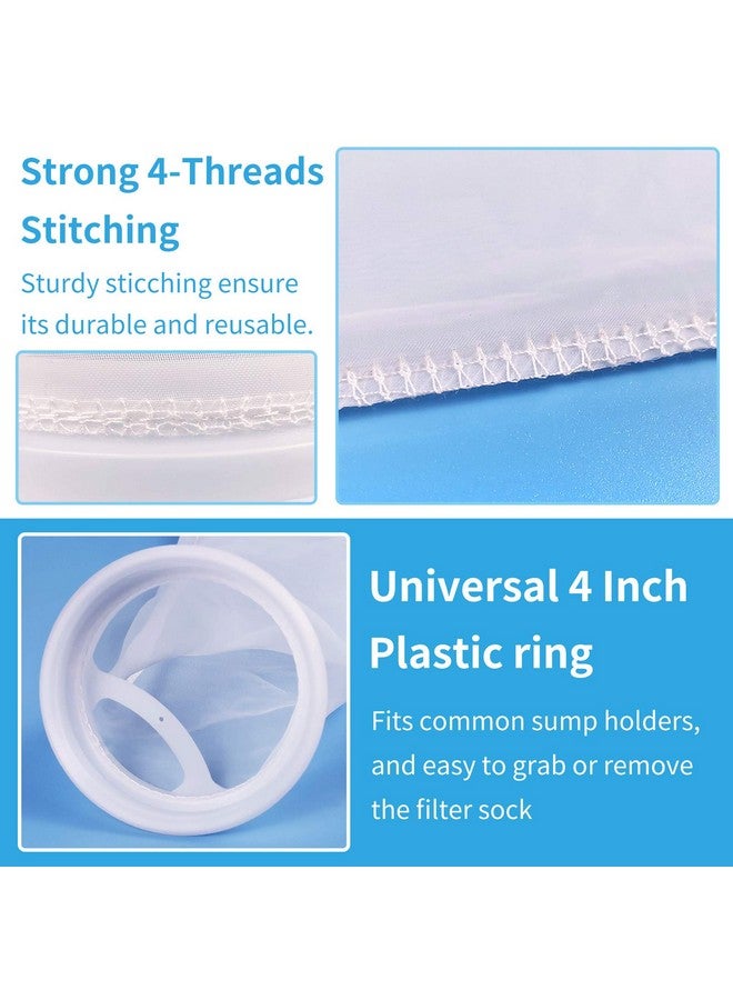 Conie ZCONIEY Filter Socks 180 Micron 4 Inch Opening x 14 Inch Long Aquarium Nylon Filter Bags Felt Filter 3Pack - Image 3