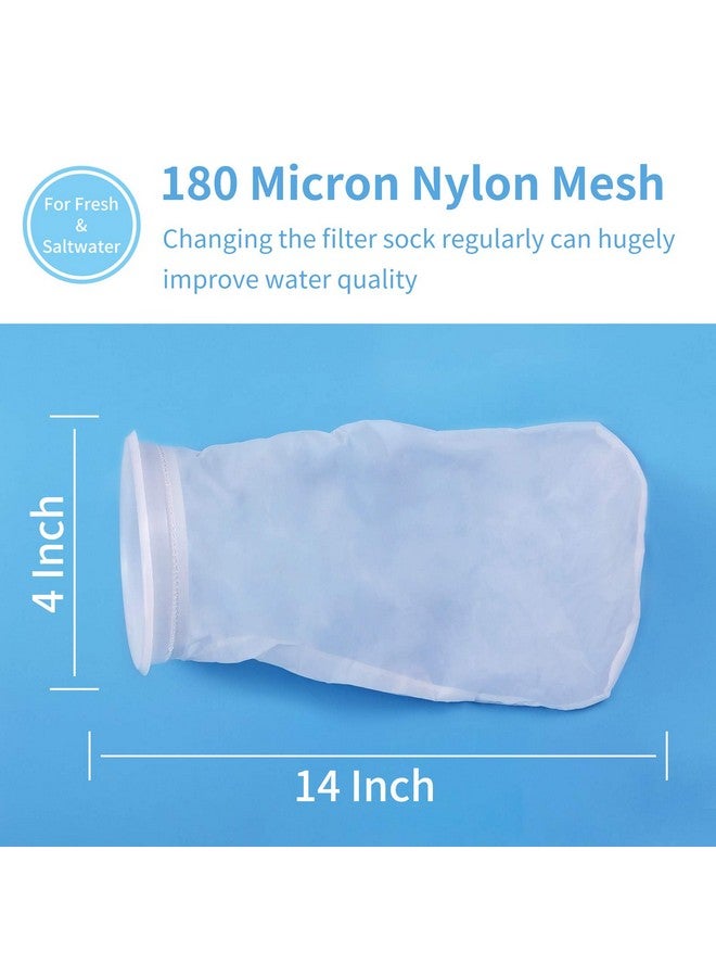 Conie ZCONIEY Filter Socks 180 Micron 4 Inch Opening x 14 Inch Long Aquarium Nylon Filter Bags Felt Filter 3Pack - Image 5