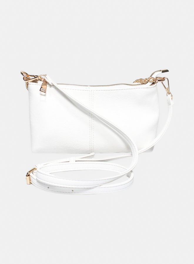 Glitter Bag with Cross Hand - White - Image 3