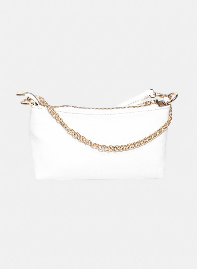 Glitter Bag with Cross Hand - White - Image 1