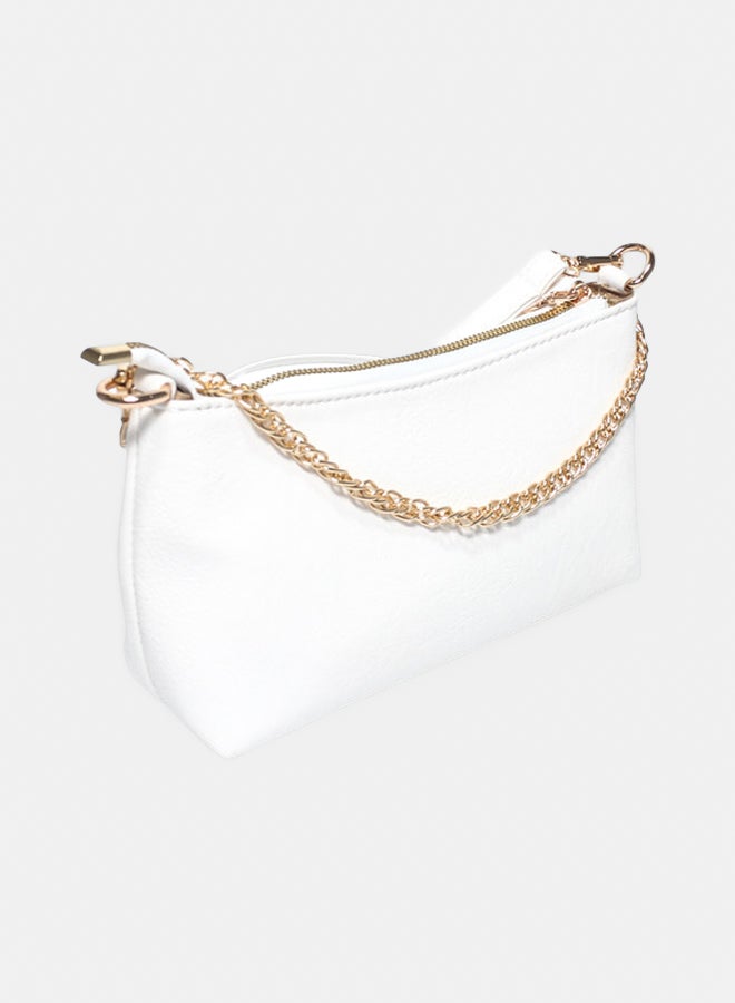Glitter Bag with Cross Hand - White - Image 2