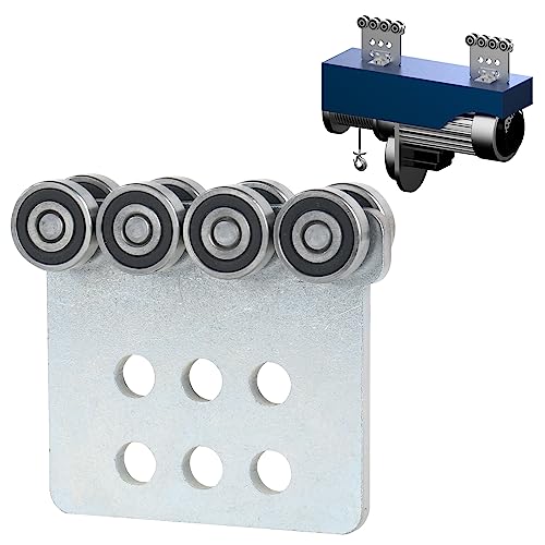 Fuperoo 8 Wheel Trolley Assembly Rollers.Eight Bearing Trolley Assembly.The top of The Trolley has Room for Set Screws, Allowing The use of a 1-5/8" high Strut Channel - Image 1