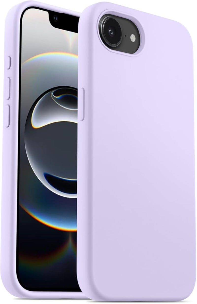 جراب OTOFLY مصمم خصيصًا لهاتف iPhone 16e، [حماية عسكرية من ارتفاع 12 قدمًا] غطاء سيليكون نحيف مقاوم للصدمات، مناسب للرجال والنساء، مقاس 6.1 بوصة، لون موف سحابي