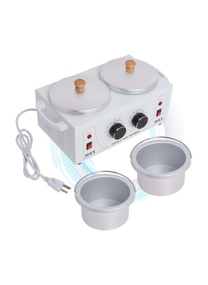 Generic - Upgraded Double Wax Warmer Professional Machine Pot Hot Heater Salon Heater Warmer Hair Removal Wax Pot Machine 20-100℃ Heater Warmer Hair Removal with Wooden Wax Sticks - Image 1