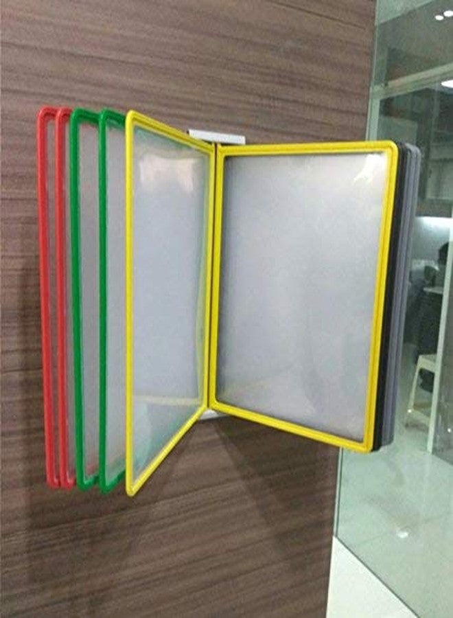 Infomate Plastic Wall Unit Hanging Documents Storage Folders - 10 (A4, Multicolored folders) - Image 3