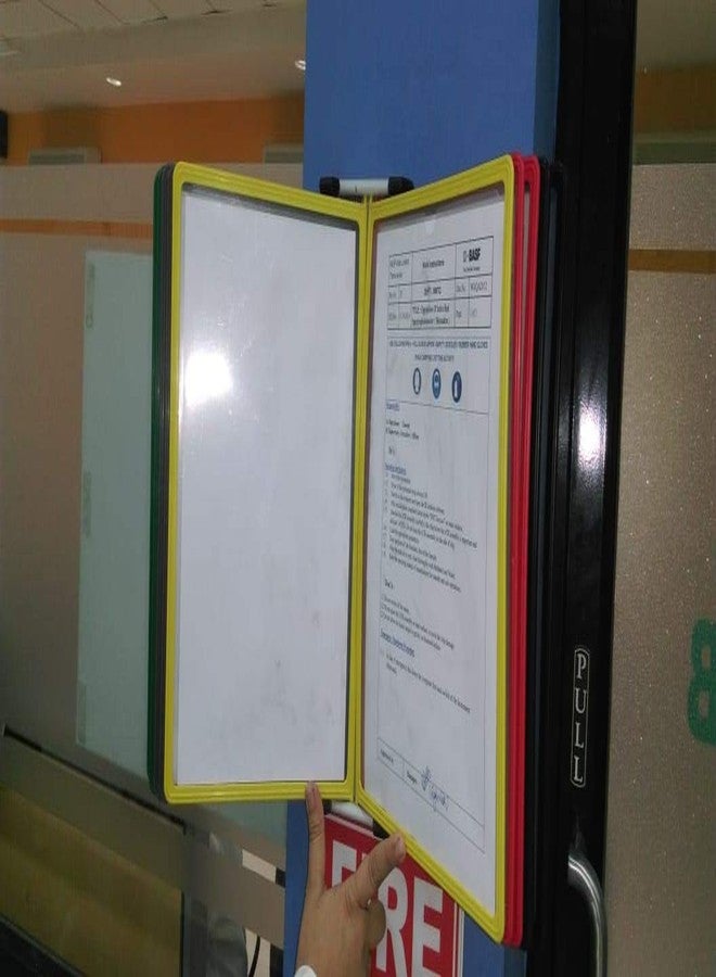 Infomate Plastic Wall Unit Hanging Documents Storage Folders - 10 (A4, Multicolored folders) - Image 2