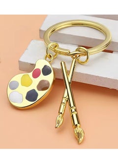 Goolsky New Painter Palette Pendant Keychain Brush Artist Key Chain Car Heart Shaped Cute Keyring Art Course Souvenir Gift Women Child  - Image 1