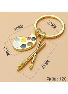 Goolsky New Painter Palette Pendant Keychain Brush Artist Key Chain Car Heart Shaped Cute Keyring Art Course Souvenir Gift Women Child  - Image 5