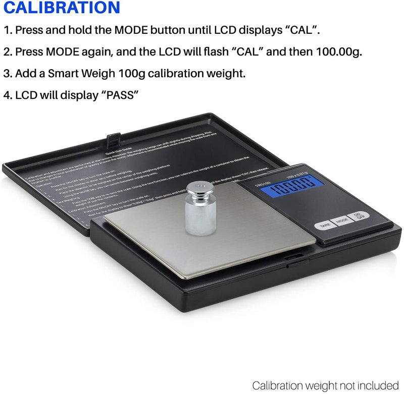 WeighTAJ Digital Pocket Scale200g by 001g Small Letter Gram Scale Jewelry Scale Food Scale Medicine Scale Kitchen Scale Black Battery Included - Image 5