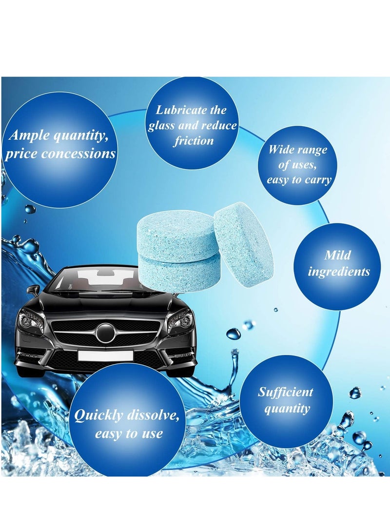 MJZ 100 Pieces Car Windshield Glass Concentrated Washer Tablets Solid Car Effervescent Tablets Glass Solid Wiper Cleaning Tablets for Car Kitchen Window  - Image 4