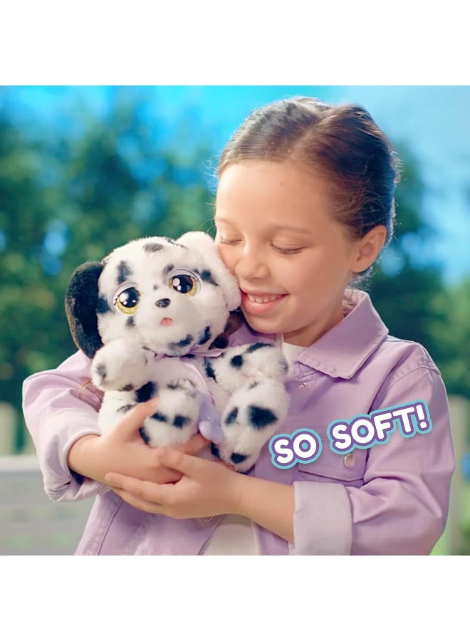 بيبي باوس جراء النوم من بيبي باوز، دالماتيان، لعبة جرو تفاعلية من القطيفة مقاس 8.5 بوصة مع حقيبة حمل، لعبة تظاهر للأطفال مع مؤثرات صوتية، مناسبة للأولاد والبنات من سن 18 شهرًا فما فوق - Image 3