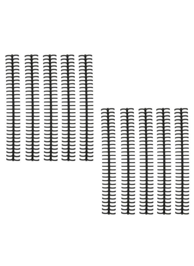 Thoraya 10Pcs Binding Spines Spirals Coils Combs 30 Holes Plastic Strip for Loose Leaf 1/2in Diameter Black  - Image 3