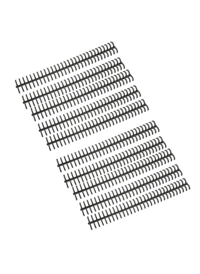 Thoraya 10Pcs Binding Spines Spirals Coils Combs 30 Holes Plastic Strip for Loose Leaf 1/2in Diameter Black  - Image 2