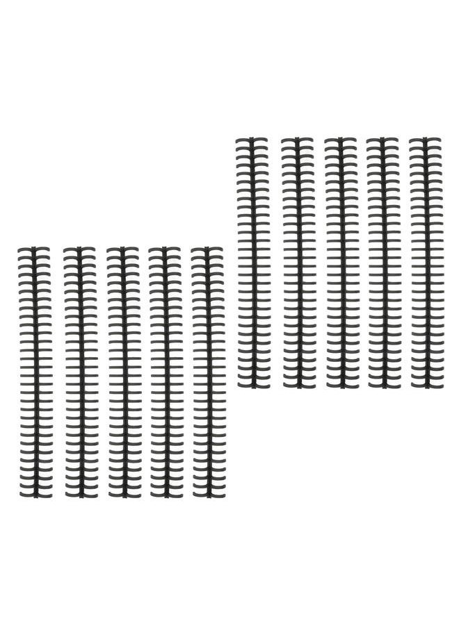Thoraya 10Pcs Binding Spines Spirals Coils Combs 30 Holes Plastic Strip for Loose Leaf 1/2in Diameter Black  - Image 4
