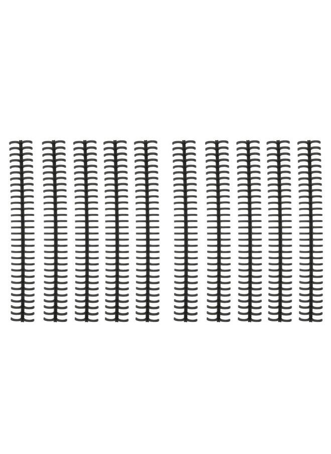 Thoraya 10Pcs Binding Spines Spirals Coils Combs 30 Holes Plastic Strip for Loose Leaf 1/2in Diameter Black  - Image 1
