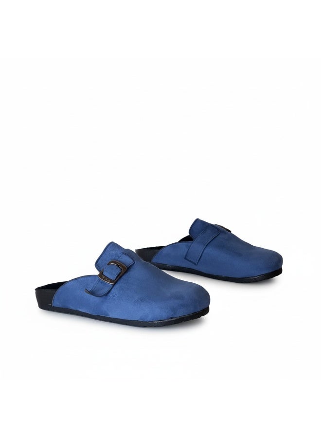 LIFESTYLISH Mules Flat Suede SB-15- Blue - Image 2