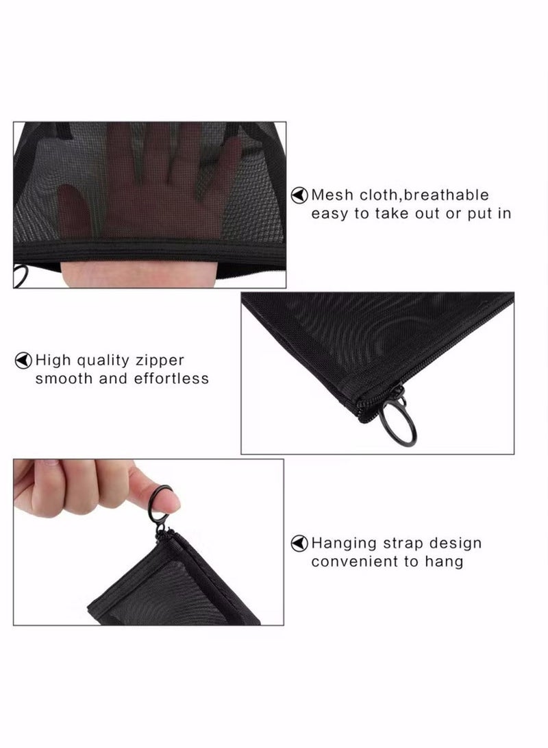 3 Pieces Cosmetic Bag Makeup Bags Mesh Zipper Pouch for Office or Travel Accessories Organizers for Small Items Makeup Lipstick,Toiletries,Pencil Case - Image 4