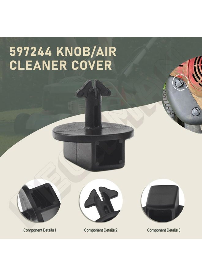 DECKMAN 4 Pack 597244 Knob/Air Cleaner Cover Compatible with Briggs-Stratton Lawn Tractor 123P02, 115P02, 123P32, 125P02, 115P02-0008-H5 115P02-0013-F1 123P02-0002-H5 - Image 3