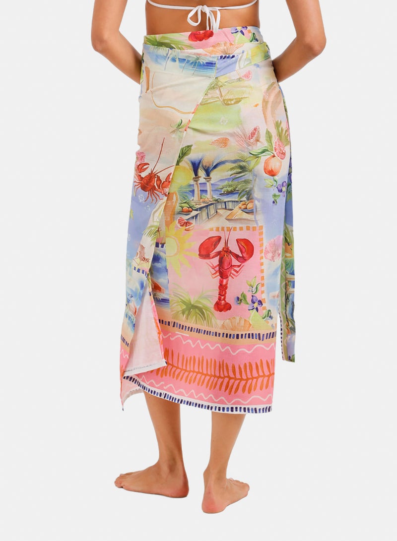 Carina Tropical Colorful Beach Sarong - Image 4