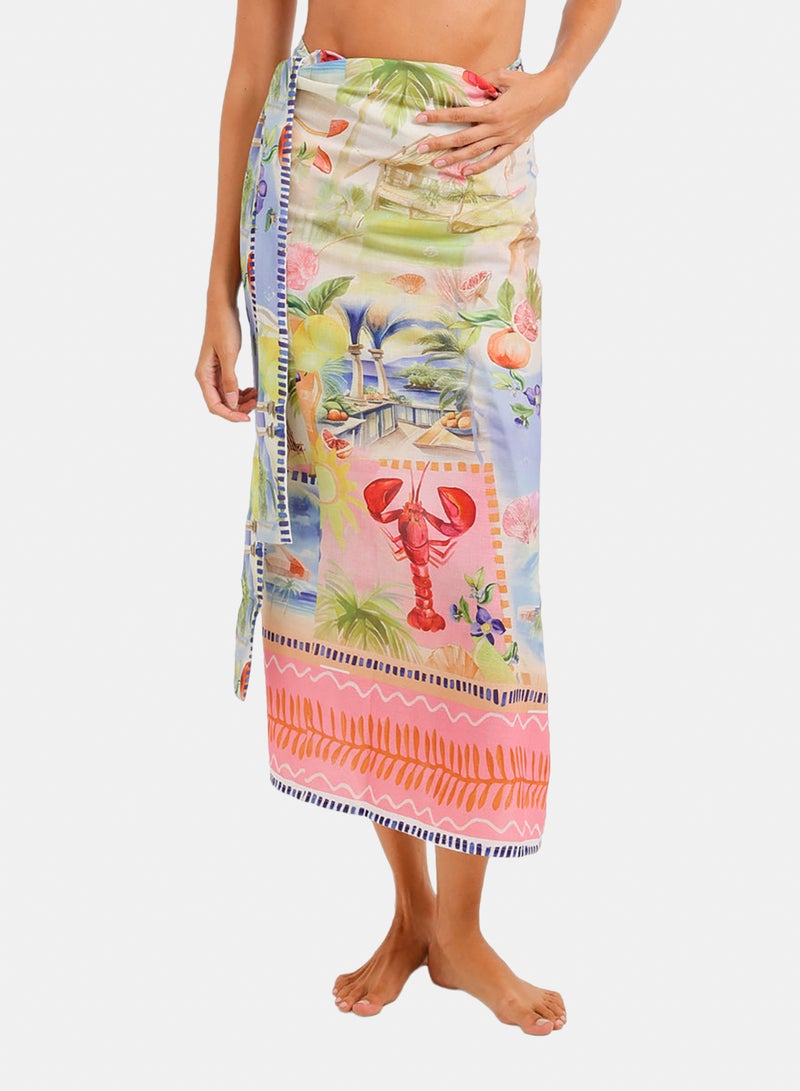 Carina Tropical Colorful Beach Sarong - Image 1