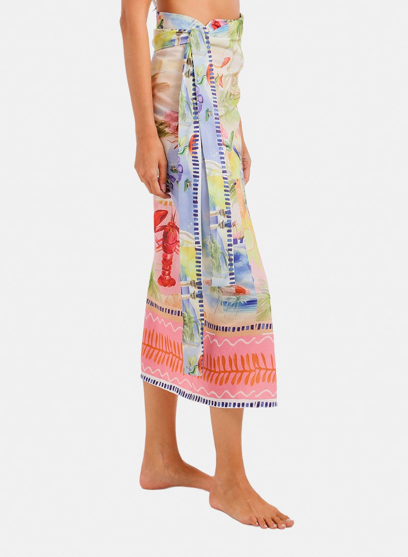 Carina Tropical Colorful Beach Sarong - Image 2
