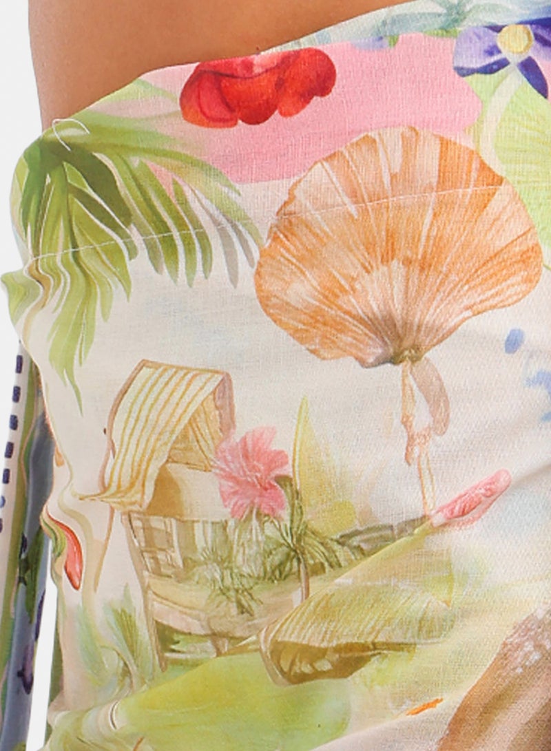 Carina Tropical Colorful Beach Sarong - Image 5