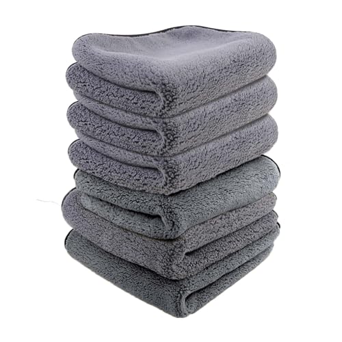 Autofy 500GSM Microfiber Cloth - 40cm x 60cm - Pack of 6 - Double Sided, Lint Free, Super Soft Plush for Car & Bike Cleaning - Sueded Edges for Scratch-Free Cleaning - Image 1