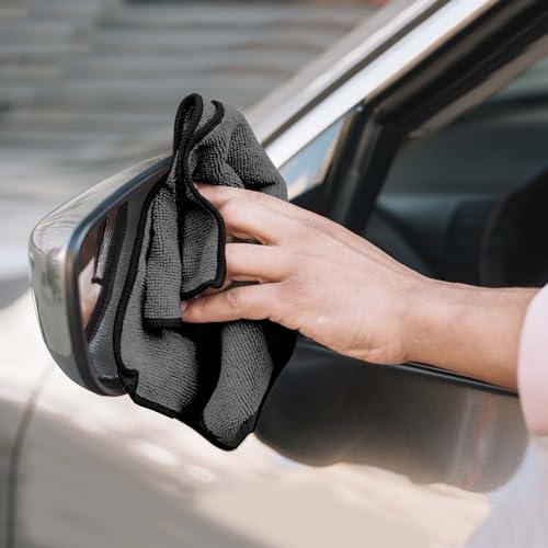 Autofy 500GSM Microfiber Cloth - 40cm x 60cm - Pack of 6 - Double Sided, Lint Free, Super Soft Plush for Car & Bike Cleaning - Sueded Edges for Scratch-Free Cleaning - Image 5