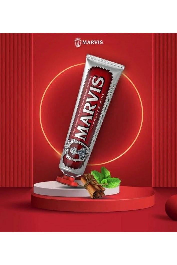مارفيس معجون أسنان مارفيس القرفة النعناع 85 مل - حلوة غريبة، خيار لتبييض الأسنان وتنظيفها - Image 2