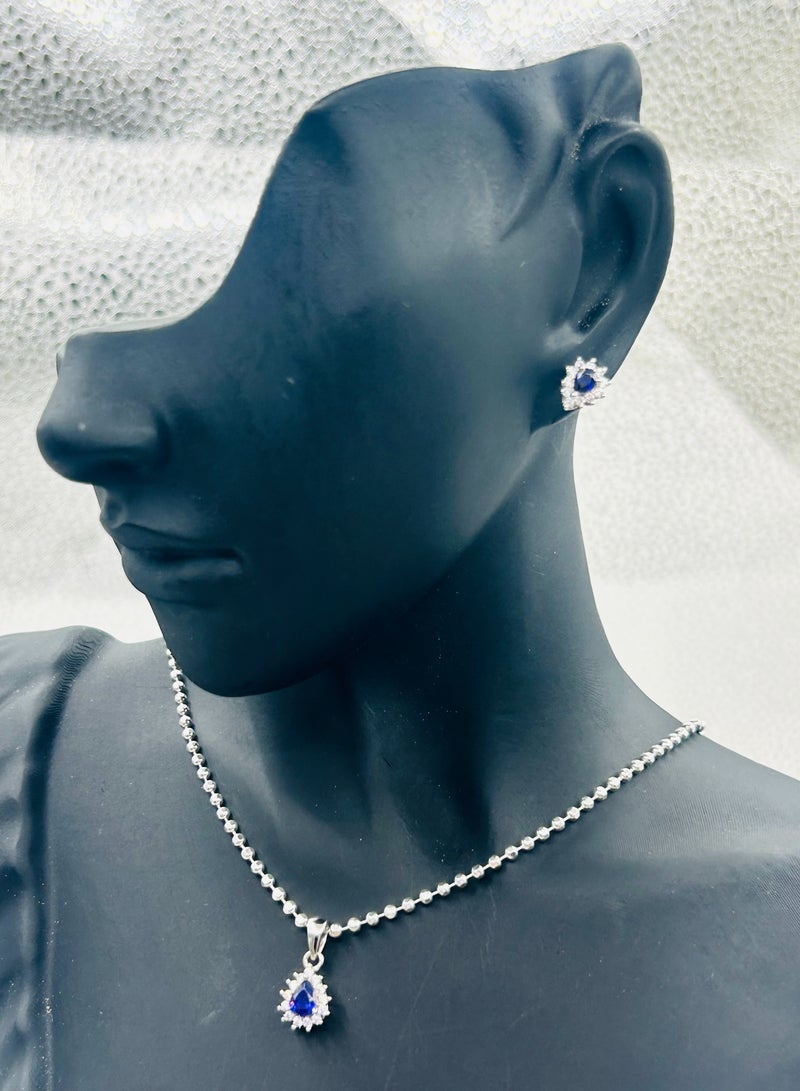 Sterling Silver Jewelry Set – Earrings, Locket, and Ring with Sparkling Zircon Stones | Elegant Set for Women - Image 5