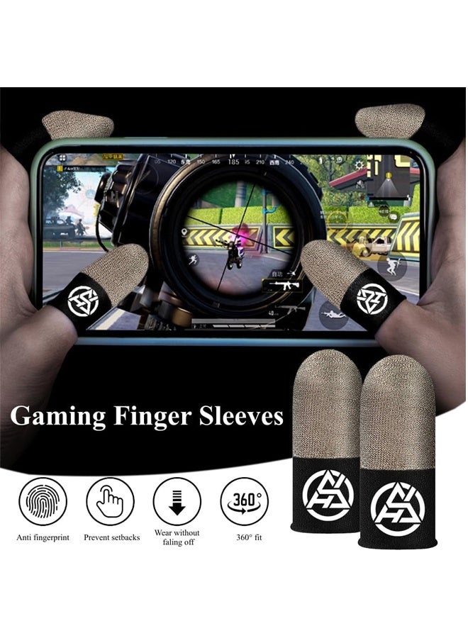 بولوز قفازات أصابع الألعاب المكونة من 4 قطع، مع صندوق تخزين المعادن، ألياف فضية مرئية بنسبة 100%، ضغط صحيح/قابل للتنفس/مضاد للعرق - Image 2